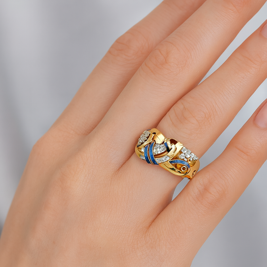 Mari - Vintage Ring met Zirkon