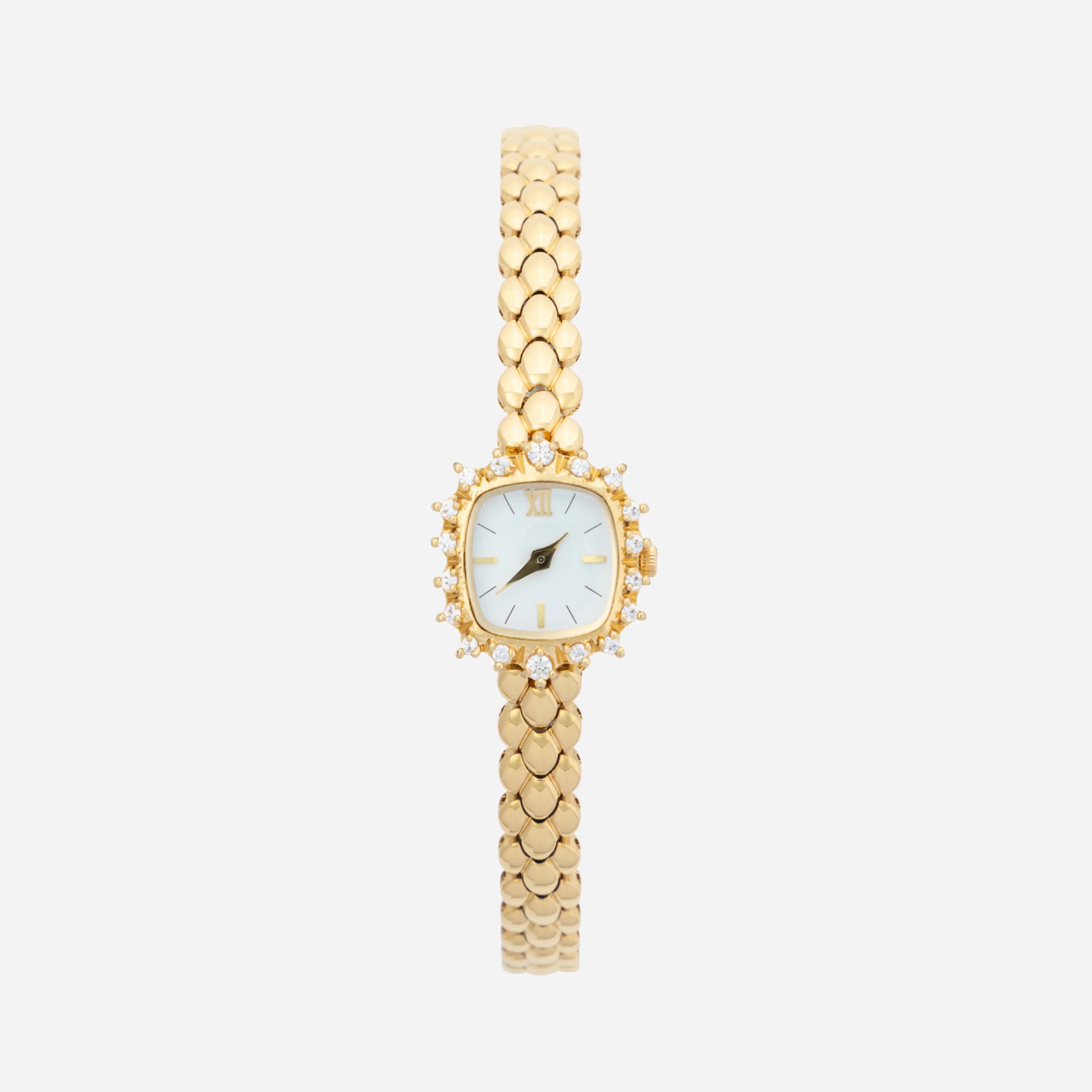 Isabella – Gouden horloge met kettingarmband.