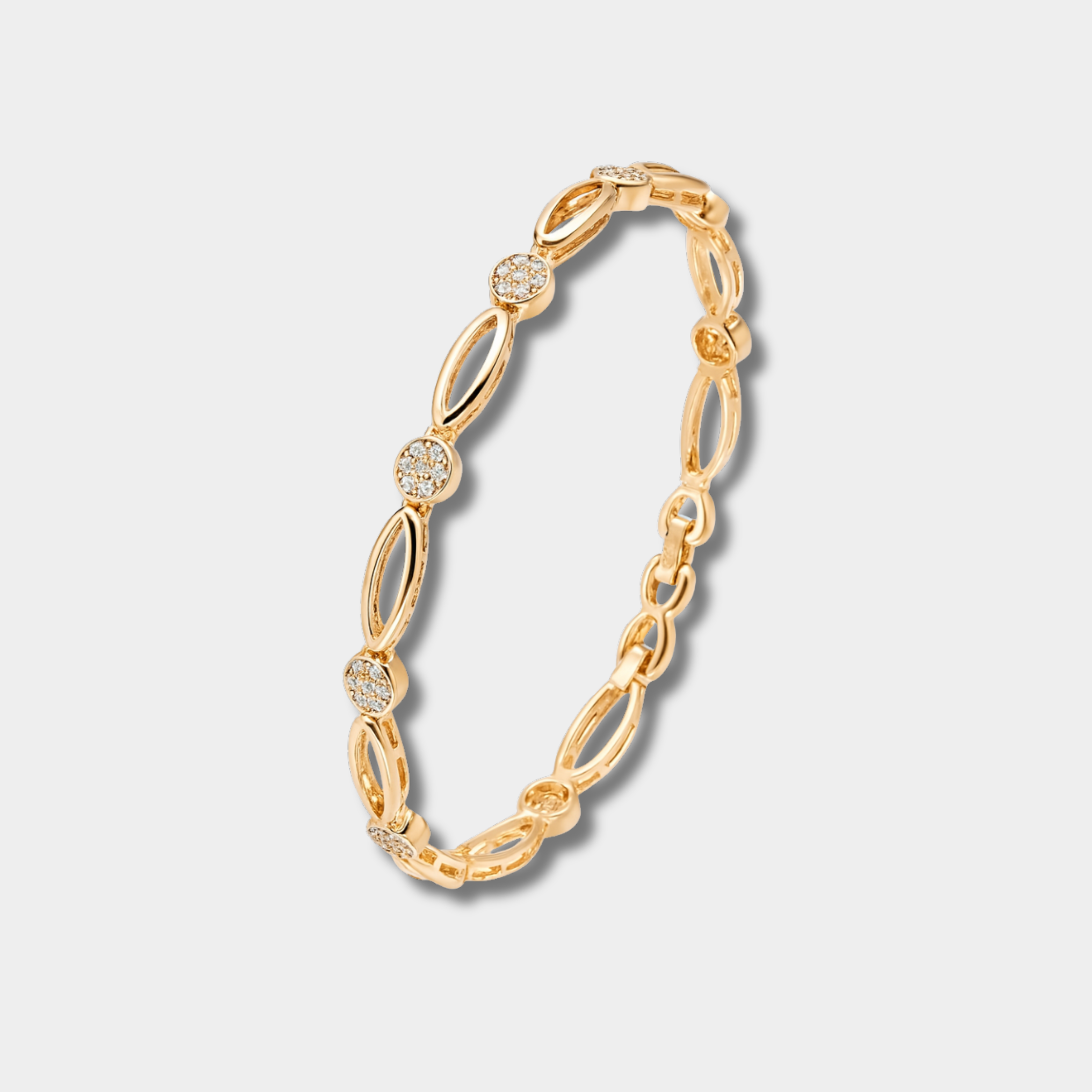 Klara - Elegante gouden armband met zirkon