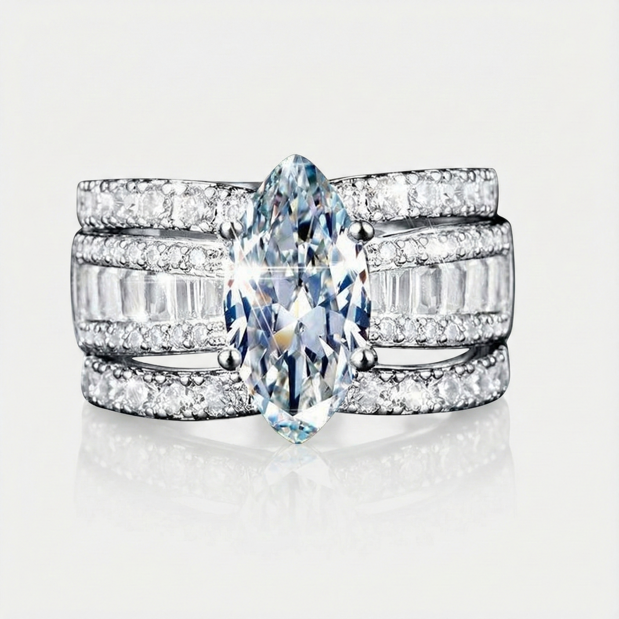 Verena – Ringenset met kristal en gouden details.