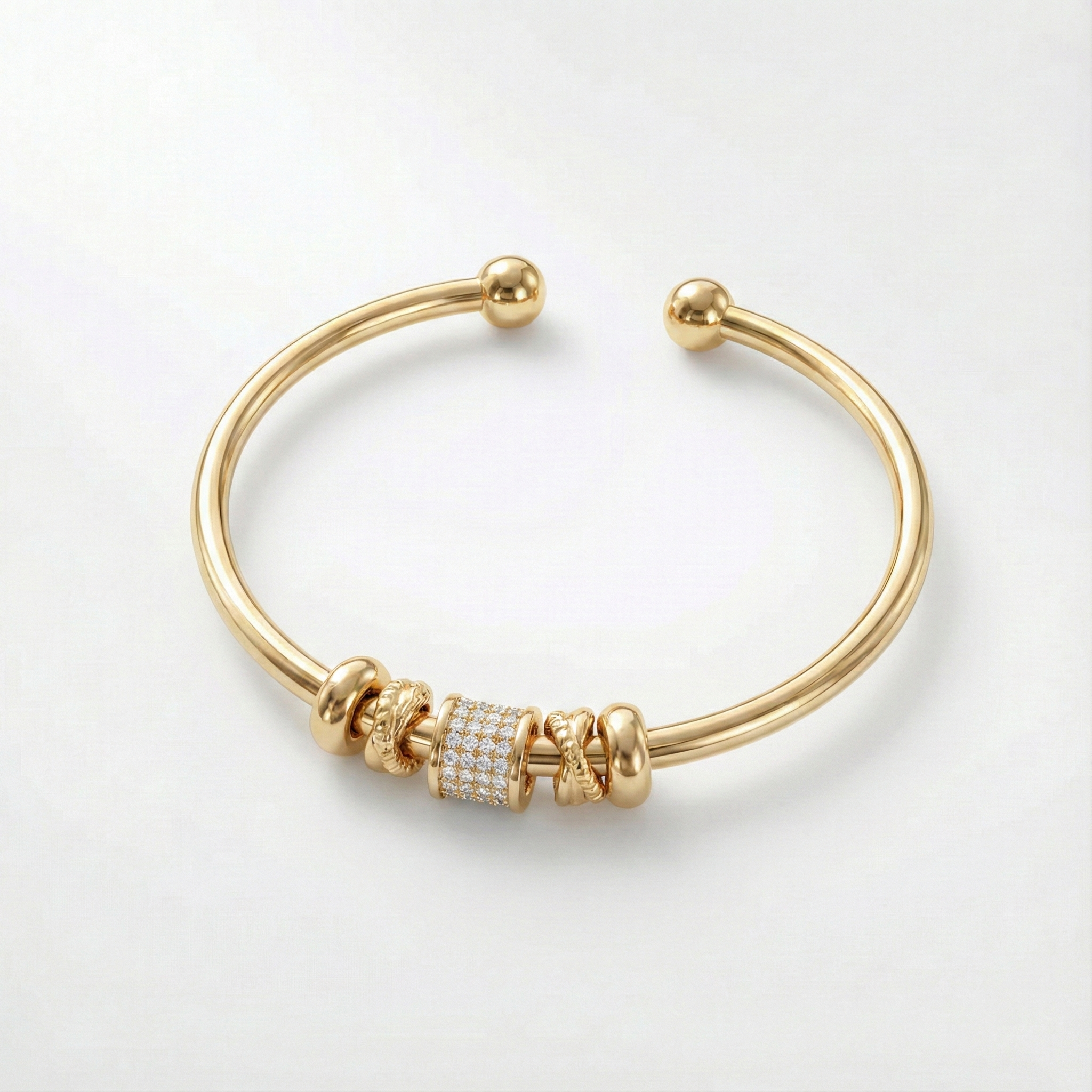 Nina - Verstelbare Gouden Armband met Bedels