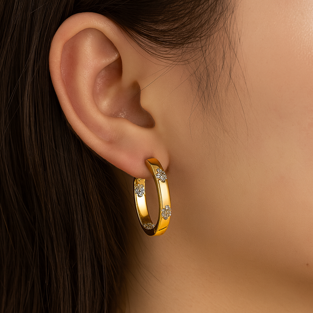 Aurelia - Gouden Vintage Bloem Oorbellen