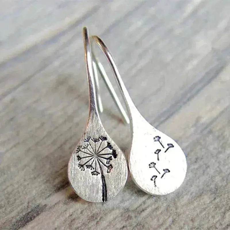 Veronica - Oorbellen in 925 Sterling Zilver met Bloemen Net